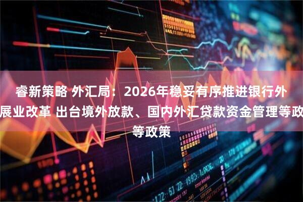 睿新策略 外汇局：2026年稳妥有序推进银行外汇展业改革 出台境外放款、国内外汇贷款资金管理等政策
